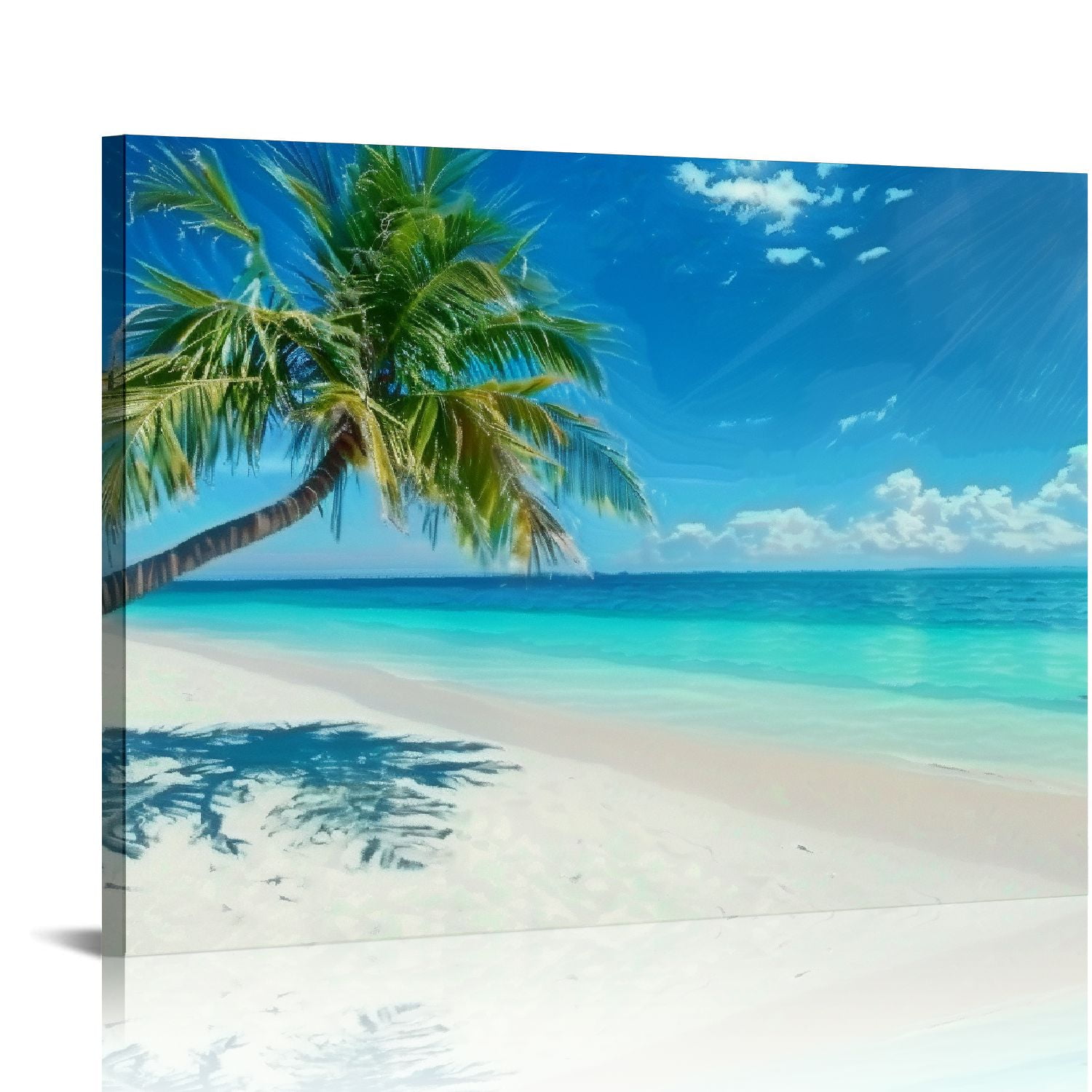ARISTURING FC2475 Seascape Wall Art Tropical Paradise Beach With White
