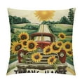 thumbnail image 1 of ARISTURING  Fall Country Roads Take Me Home Decorative Farmhouse Throw Pillow Cover, Spring Summer Autumn Watercolor Sunflower Truck Cushion Case, Home Decoration Outside Pillowcase Decor, 1 of 5