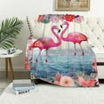 thumbnail image 1 of ARISTURING Flamingo Blanket Pink Flamingo Merch Throw Blankets Cozy Flannel Soft Warm Plush Lightweight Blanket Flamingo Decor Bedding Gifts for Women Girls Adults Kids for Couch Sofa Bed, 1 of 6