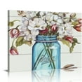 thumbnail image 1 of ARISTURING Flower Painting Wall Art Watercolor MasonJar Floral Picture Artwork Modern Print on Canvas for Bedroom Living Ready to Hang, 1 of 4
