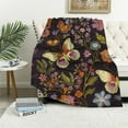thumbnail image 1 of ARISTURING  Flower and Butterflies Throw Blanket Ultra Soft Warm All Season Decorative Blankets for Bed Chair Car Sofa Couch Bedroom, 1 of 6