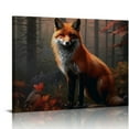 thumbnail image 1 of ARISTURING Fox Wall Art, Dark Cottagecore Prints, Animal Wall Art, Gothic Prints, Dark Academia, Dark Moody Nature Wall Art, Forest Fox Art Print, Canvas Print, Wall 20x16in, 1 of 6