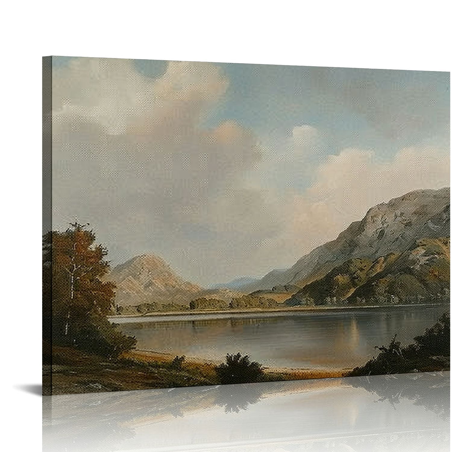 ARISTURING Framed Canvas Print Wall Art Home Decor Lake and Mountain ...