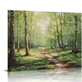 thumbnail image 1 of ARISTURING  Framed Canvas Print Wall Art Sunlight Sunshine Summer Forest Trees Nature Wilderness Decorative Landscape Relax/Calm for Living Room, Bedroom, Office, 1 of 4