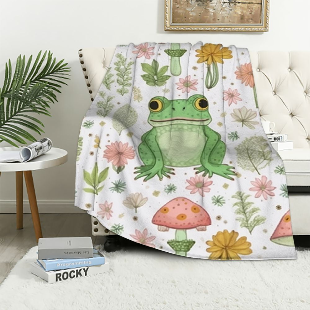 ARISTURING Frog Blanket Mushroom Gifts for Women, Cozy Soft Mushroom ...