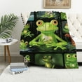 thumbnail image 1 of ARISTURING Funny Frog Blanket Gifts for Kids Teens Adults Cute Cartoon Green Frog Print Throw Blankets Super Soft Cozy Warm Plush Flannel Blanket for Couch Bed Sofa Chair Living Room Decor, 1 of 6
