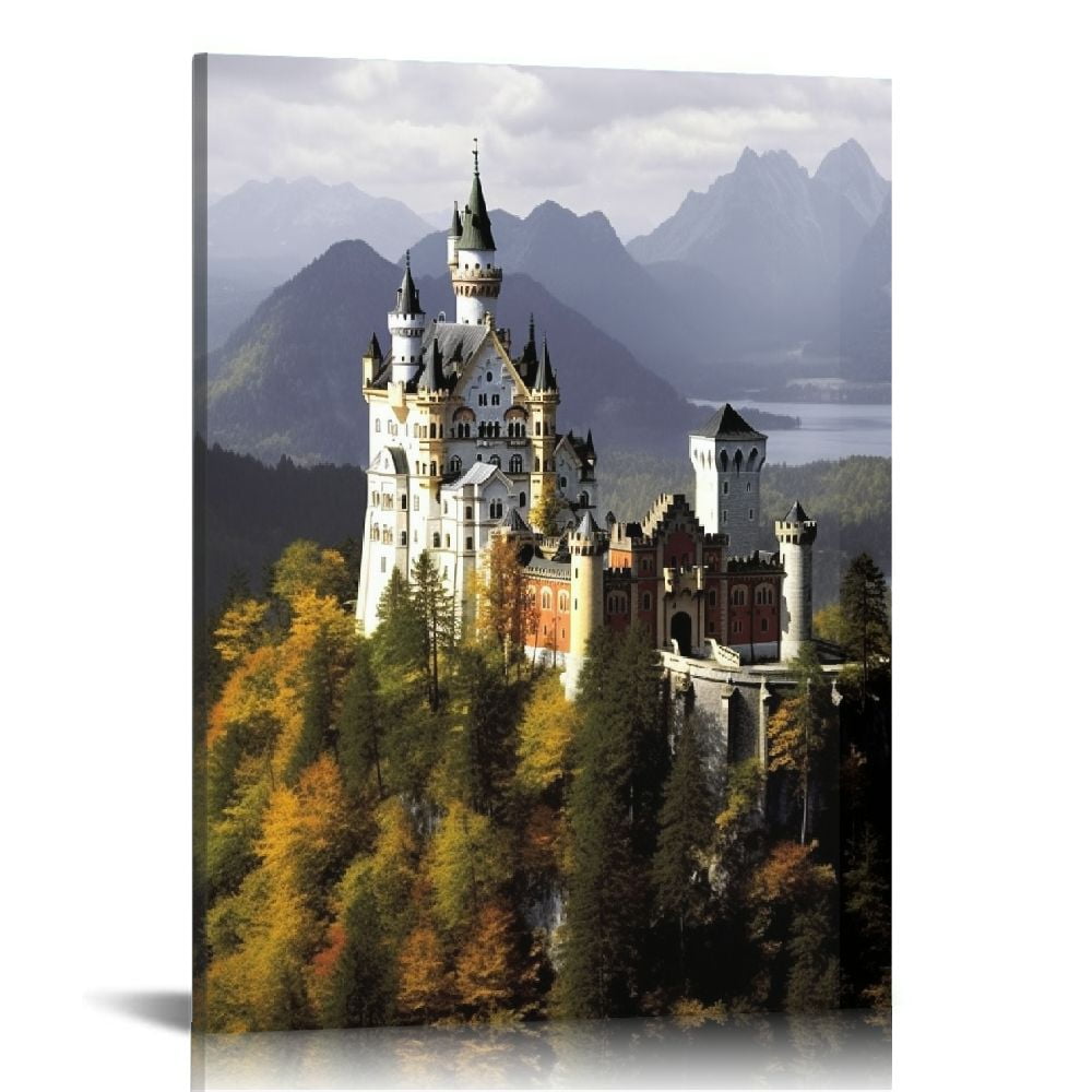 ARISTURING Germany, Neuschwanstein Castle Canvas Wall Art Print