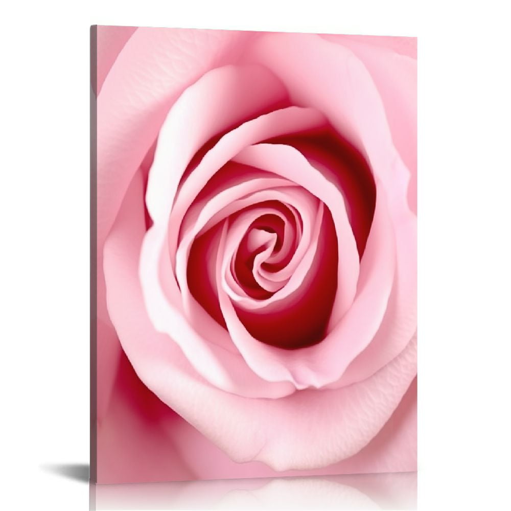 ARISTURING Girls Bedroom Decor Pink Rose Wall Art Room Decorations ...