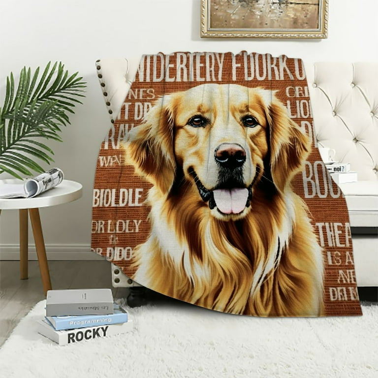 Golden retriever fashion plush blanket