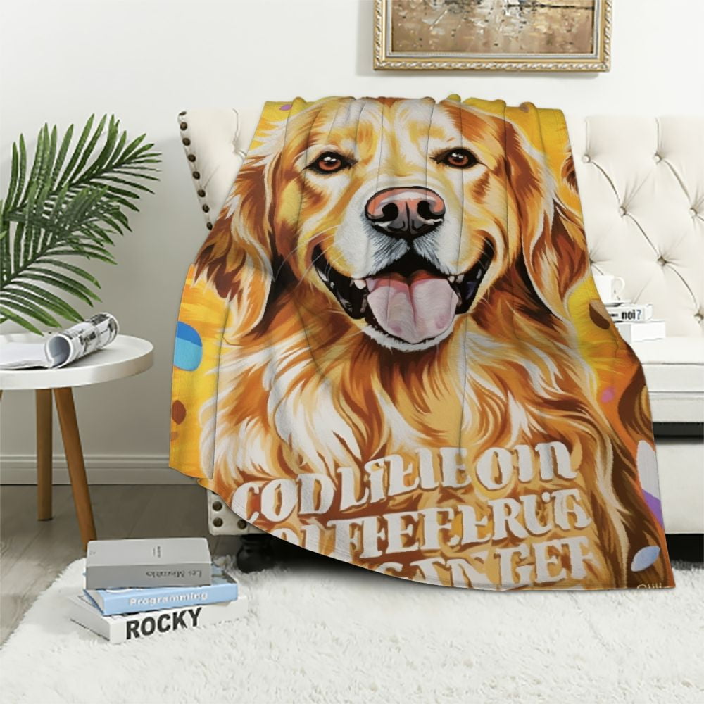 ARISTURING Golden Retriever Gifts for Golden Retriever Dog Mom Dad Golden Retriever Blanket for Golden Retriever Lovers Owners Flannel Blanket