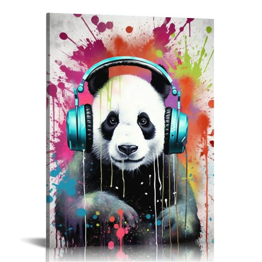 ARISTURING Graffiti Wall Art Fun Animal Canvas Picture Bedroom and ...