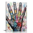 thumbnail image 1 of Jiayy Graffiti Wall Art Shaka Gesture Canvas Prints Graffiti Art Street Art Wall Art Pop Culture Wall Art Colorful Paintings Graffiti Art Wall Decor for Living Room Bedroom Decor, 1 of 4