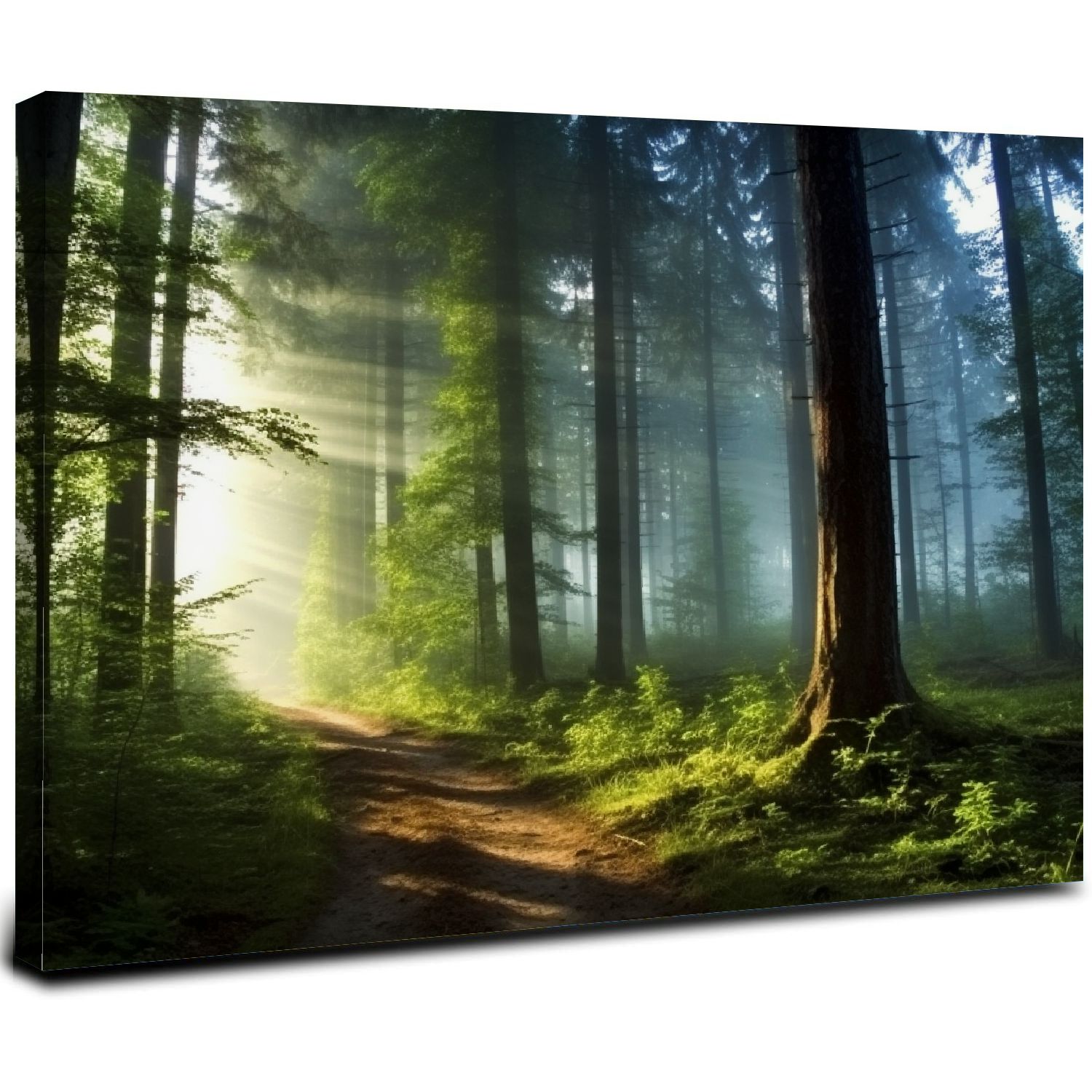 ARISTURING Green Forest Canvas Wall Art Living Room Wall Decor Large ...