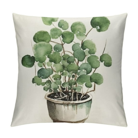 HENGT Green Plants Decorative Throw Pillow Covers Square Pillow Cases Outdoor Sofa Couch Home Bed Decor Cushion Covers