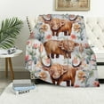 thumbnail image 1 of ARISTURING Highland Cow Blanket Gifts Super Soft Lightweight Flannel Cow Print Blankets Throw for Kids, Adult, Suitable for Couch, Sofa, Bed, Camping, Travel All Seasons, 1 of 6