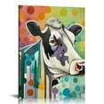thumbnail image 1 of Jiayy  Highland Cow Canvas Wall Art-bathroom wall art-Funny Graffiti Bedroom Wall Decor-Black and White wall art Painting for Living Room-Restroom Picture, 1 of 4