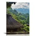 thumbnail image 1 of ARISTURING Hill Village of Hmong Tribe Print On Canvas Wall Artwork Modern Photography Home Decor Unique Pattern Stretched and Framed 16x20 inch, 1 of 4