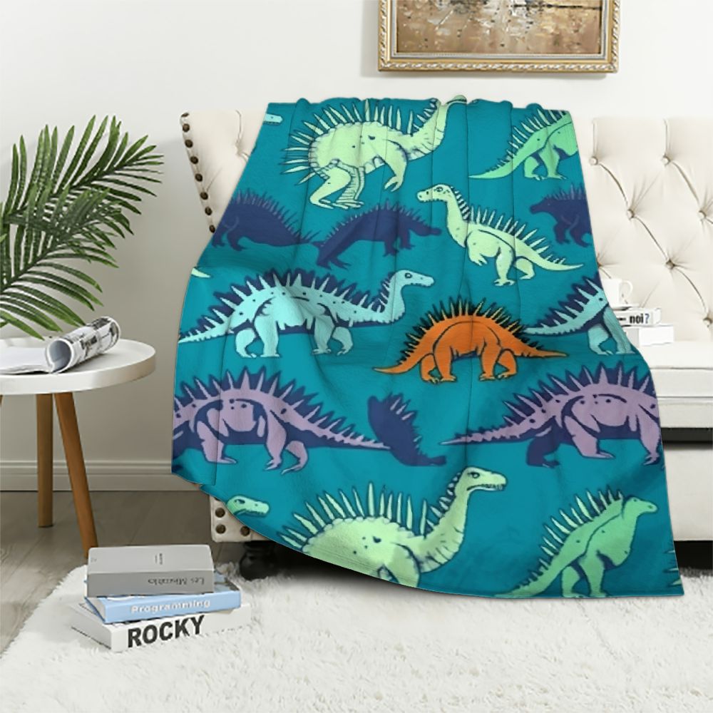 ARISTURING KICKEE Print SherpaLined Throw Blanket, Ultra Plush Sherpa Blanket, Ultra Luxurious