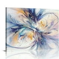 thumbnail image 1 of ARISTURING Large Canvas Wall Art Long Horizontal Abstract Blue Purple and Orange Fantasy Colorful Graffiti on White Background Art Painting Prints Modern Artwork Decor for Living Room Bedroom Kitchen, 1 of 5