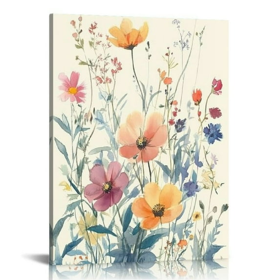ARISTURING Large Floral Canvas Wall Art Colorful Wildflower Pictures Wall Decor for Living Room Bedroom Home Decor 16x20 in