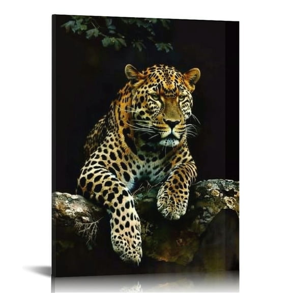 ARISTURING Leopard Jaguar Poster Canvas Wall Art Picture Print Modern Home for Childrens Kids Room, Bedroom, Bathroom Room Decor