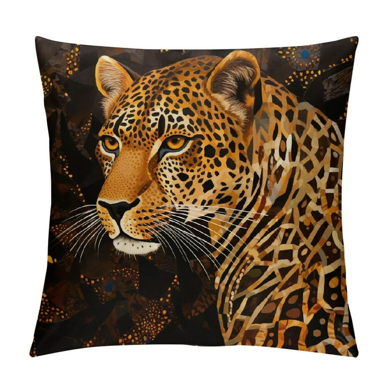 ARISTURING Leopard Print Body Pillow Cover Cheetah Safari Wild Animals Tiger Skin Wildlife Soft Cushion Pillowcase with Zipper Decorative Bedding