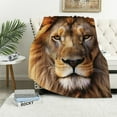 thumbnail image 1 of ARISTURING  Lion Sherpa Throw Blanket Soft Warm Blanket for Bed Couch Kid Adult, 1 of 6