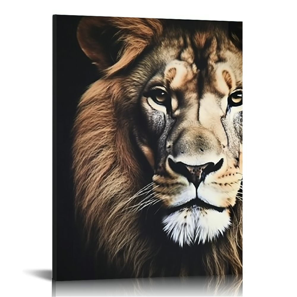 HENGT Lioness and Lion Wall Art Canvas Prints African Lions And Lioness Canvas Prints Animal