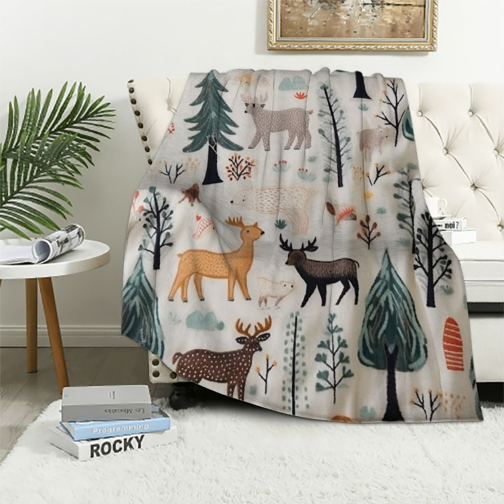 HENGT Luxuriously Soft Velvet Plush, Full/Queen Holiday Throw Blanket ...