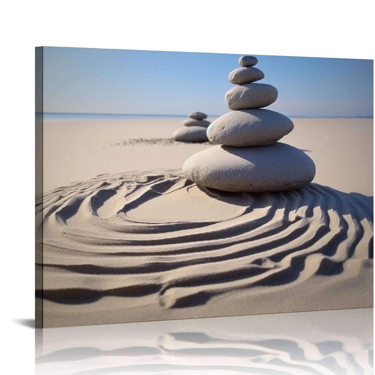 ARISTURING Meditation Room Wall Decor, Zen Concept Spa Stones Canvas ...