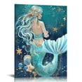thumbnail image 1 of ARISTURING Mermaid Bathroom Wall Art Mermaid Pictures Bathroom Wall Decor Bathroom Canvas Prints Painting Ocean Bathroom Decorations  Artwork for Bathroom Bedroom, 1 of 4