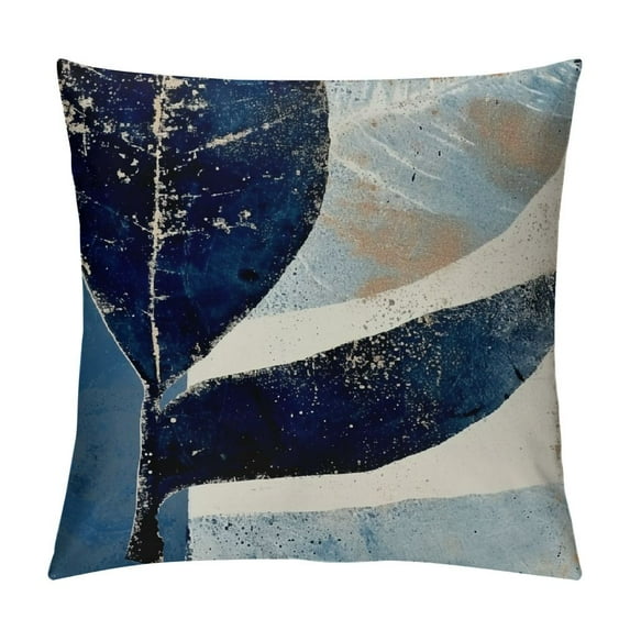 ARISTURING Modern Abstract Geometric Navy Blue Gold Watercolor Marble Print Art Home Bedroom Decorations Soft Throw Pillow Cover, Minimalist Drawing Boho Pillow Case Pillowcase,