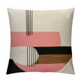 thumbnail image 1 of ARISTURING  Modern Boho Throw Pillow Cover, Simple Textured Neutral Accent Pillowcase, Minimalist Abstract Geometric Decorative Cushion Sham for Bed Couch Sofa, 1 of 5