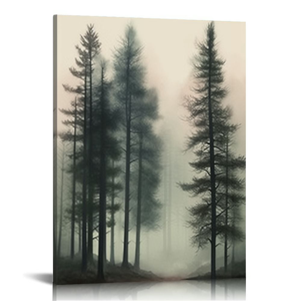 ARISTURING Mountain Forest Canvas Wall Art- Abstract Nature Landscape ...