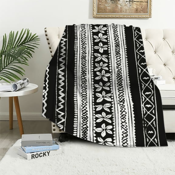 ARISTURING  Mud Cloth Blanket - African Style - African Cultural Gift  Throw Woven from Cotton