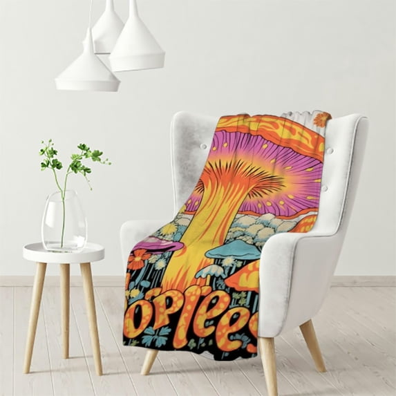 HENGT Mushroom Blanket Cozy Soft Throw Blanket for Couch Fuzzy Thick Flannel Blanket Gifts for Mom Daughter Son Grandma Teenager Girls Boys Friends Sister Women