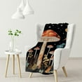 thumbnail image 1 of ARISTURING Mushroom Blanket, Hippie Butterfly Moon Plants Nature Themed Decor Patterned Throw Blanket for Adult, Lightweight Starry Night Magical Celestial Printed Blanket for Sofa Bed -, 1 of 6