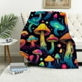 thumbnail image 1 of ARISTURING  Mushroom Blanket for Kids Adults Lightweight Flannel Throw Blanket for Sofa Couch Living Room Bed Gift Ultra Soft Summer, 1 of 6