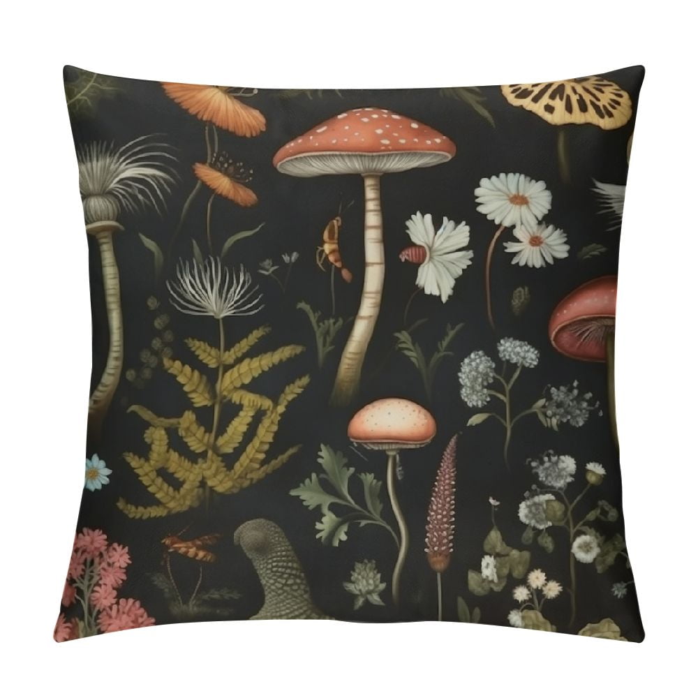 ARISTURING Mushroom Forest Dark Chinoiserie Spring Herbs And Wild