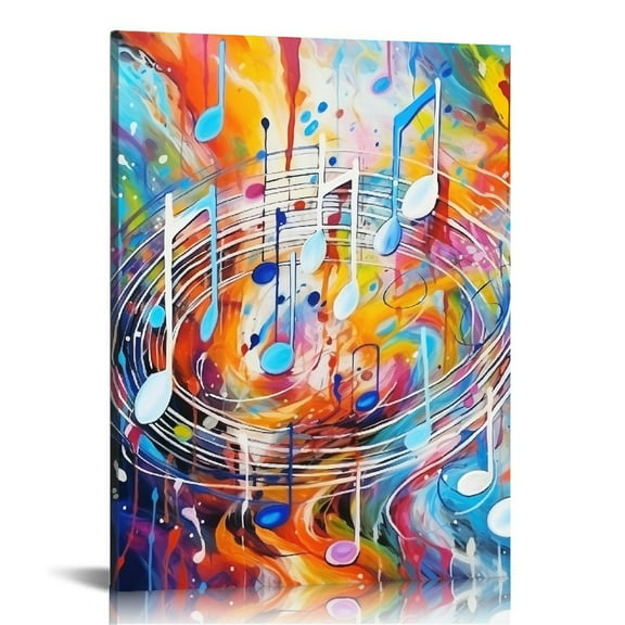 ARISTURING  Music Wall Art Music Note Painting Picture Canvas Prints Music Studio Decor