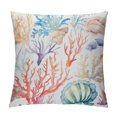 thumbnail image 1 of ARISTURING Nautical Coastal Throw Pillow Covers Coral Pillow Cases Beach Ocean Themed Accent Couch Cushion Cover Outdoor Pillowcase for Sofa Bed Living Room,, 1 of 5