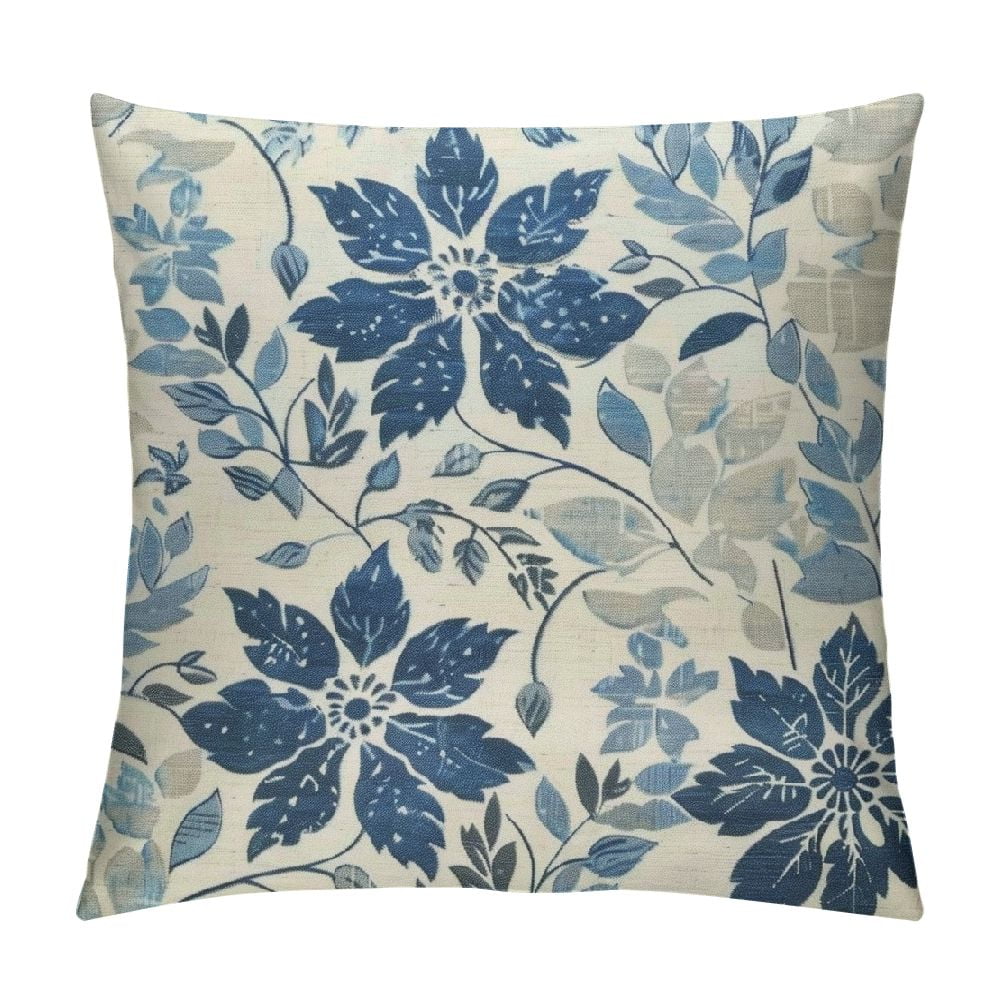 HOMICOZI Brown Teal Pillow Covers Dahlia Flower White Gray Elegant Colored Decorative Throw Pillows Farmhouse Outdoor Decor for Home Living Room Sofa Bed Modern Floral Square Cushion Case Walmart