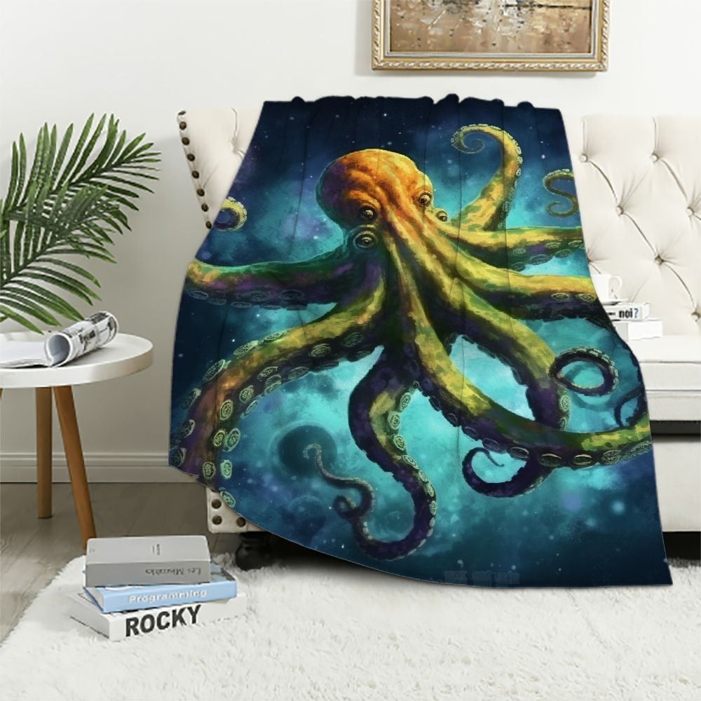 HENGT Octopus Blanket for Kid Octopus Throw Blanket Gifts for Adult