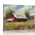 thumbnail image 1 of ARISTURING  Old Barn Canvas Wall Art: Farmhouse Landscape Painting Picture Rustic Farm Scene Artwork Country Rural Print Decor for Bedroom Living Room Kitchen, 1 of 6