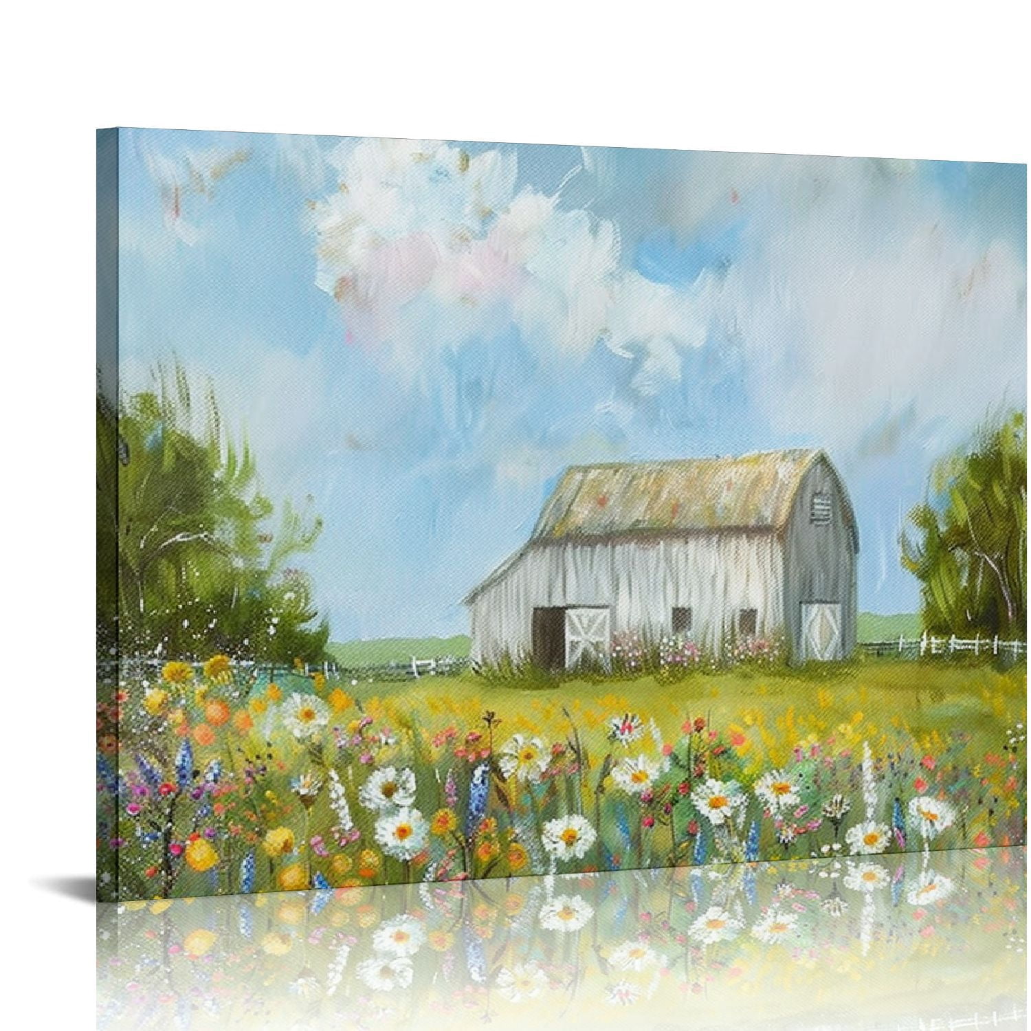 ARISTURING Old barn Pictures Wall Art, Rustic Farmhouse Wall Decor for ...
