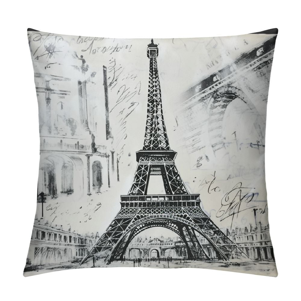 ARISTURING Paris Eiffel Tower Luxury Pillowcase,Breathable Slippery