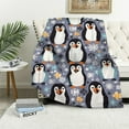 thumbnail image 1 of ARISTURING Penguin Blanket for Women Girls Soft Cozy Winter Penguin Animal Throw Blanket Plush Warm Penguin Stuff Decor Flannel Gifts Blankets for Adults Kids, 1 of 6