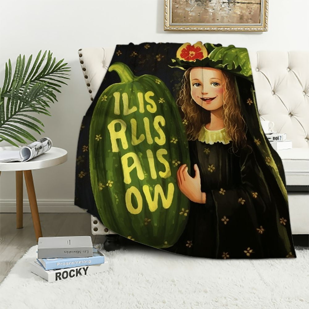 ARISTURING Pickles Blanket, Cute Pickle Blanket, Pickle with Pineapple