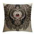 thumbnail image 1 of ARISTURING  Pillow Case Soul Love Ornate Mystic Eye Inside Heartwith Black Heart Masonic Occult Wings White Design Christian Farmhouse Decorative Throw Pillows Covers 16"x16" for Bed Couch Decorations, 1 of 5