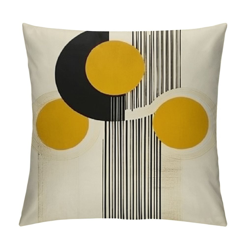 ARISTURING Pillow Covers mYellow Abstract Patterns Mid Century Modern